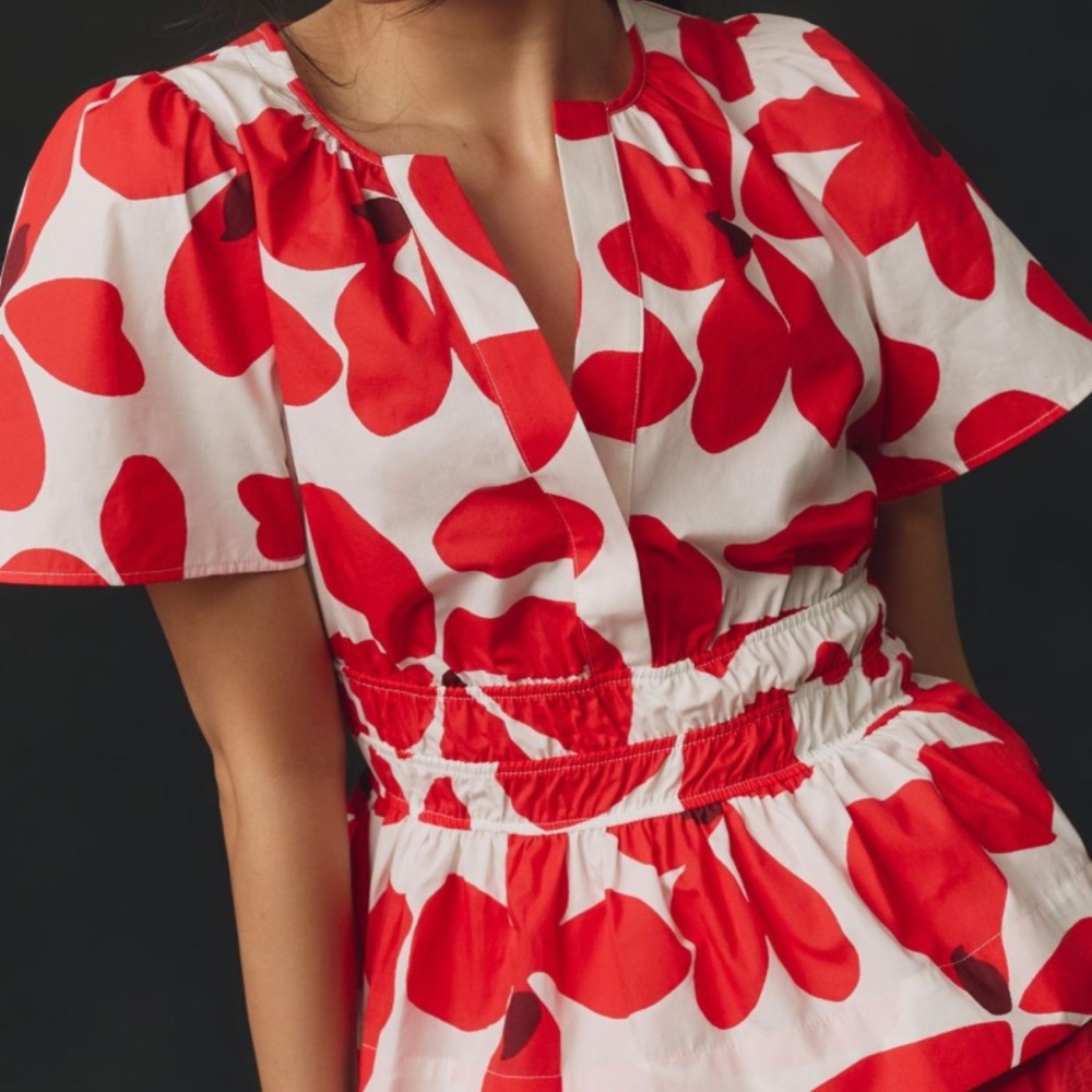 Anthropologie | The Somerset Blouse | Red Motif